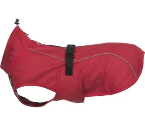 TRIXIE Vimy pláštěnka pro psy S 40 cm červená / Polyuretan / Reflexní prvky / Vodotěsné zipy na vodítko