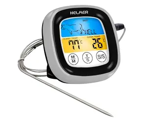 Helmer TM 23 černo-stříbrná / Vpichový teploměr / -20 až 300 °C / LCD displej