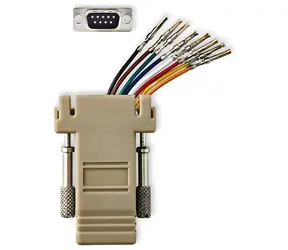 Nedis redukce D-Sub9(F) - RJ45(F) slonová kost / Sériový adaptér / poniklovaný