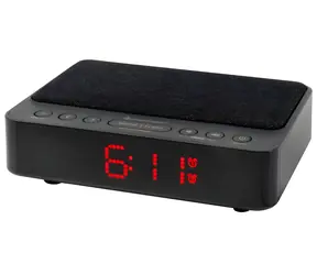 Soundmaster UR124SW černá / Radiobudík / FM / PLL / bezdrátové nabíjení telefonu