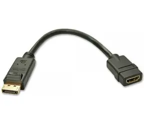 Lindy 41005 černá / Adaptér / DisplayPort - HDMI / 1920×1080 px / 0,15 m