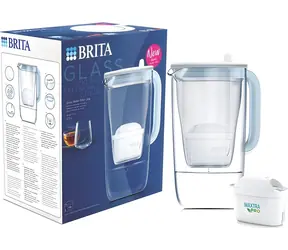 Brita Glass modrá / Filtrační konvice na vodu / 2,5 l / 2× filtr Maxtra PRO