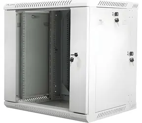 Lanberg WF02-6612-10S šedá / Nástěnný rozvaděč / 19" / 12U / 600×600 mm / dvoudílný / 60 kg