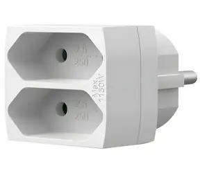 Nedis bílý zásuvkový rozbočovač / Rozbočovač / 2x zásuvka typ C / 250 V AC / 2,5 A / 1100 W