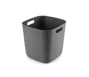 Curver Softex Cube 15 l tmavě šedý / Úložný box / recyklovaný plast / stohovatelný