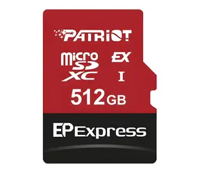 Patriot EP Express microSDXC 512 GB / Paměťová karta / UHS-I U3 / V30 / Class 10 / 800/600 MB/s