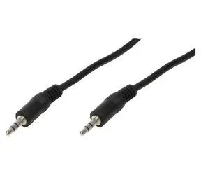 LogiLink Audiokabel jack 3,5 mm černý / Audio kabel / 3,5mm - 3,5mm / 2 m / poniklované konektory