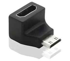 OEM Mini HDMI C (M) - HDMI (F) zahnutá 90° / Redukce