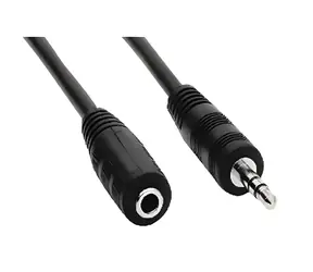 OEM Jack 3,5mm prodlužovací kabel M/F 5m / Kabel / Jack 3,5 mm / 5 m