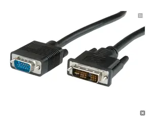 OEM DVI-A(M) - MD15HD kabel propojovací 3m černý / Kabel / DVI-A - VGA / 3 m