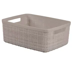 CURVER Jute Úložný košík taupe / 5 l / 20 x 27 x 11 cm