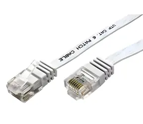 Goobay Patch kabel Cat.6 UTP plochý bílá / Patch kabel / UTP / 3 m / RJ-45 / AWG 32