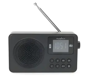 Nedis RDFM2225BK / FM rádio / Bluetooth / USB-C nabíjení / 1,77" displej / 2 W