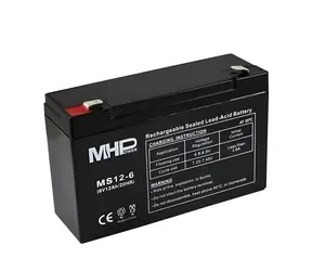 MHPower MS12-6 / Akumulátor VRLA AGM / 6 V / 12 Ah