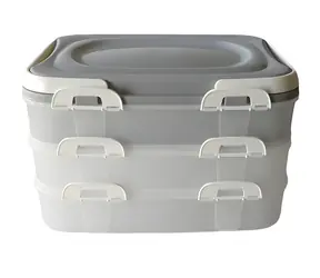 OEM Piknik dóza 3 patra / Dóza na potraviny / S uchy / 40 x 30 x 27 cm