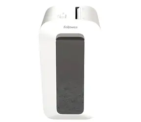 Fellowes LX 65 bílá / Skartovač / 10 listů 70g papíru / křížový řez 4x40 mm / 22 l