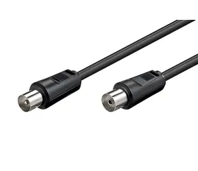 OEM anténní kabel IEC M-F 75 Ohm černá / Anténní kabel / 7,5 m