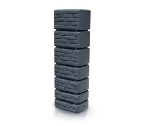 Prosperplast TOWER BRICK antracit 350 l / Sud na dešťovou vodu / 180x38,4 cm / plast