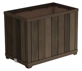 Keter Květináč Deco Rectangle Tall ořechová / Květináč / 78,5 x 20 x 48 cm