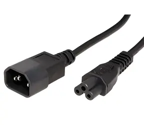 OEM napájecí kabel IEC320/C14 - C5 (trojlístek) černý / Napájecí kabel / 1,8 m