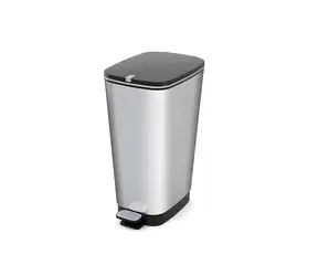 CURVER Odpadkový koš Chic Bin L Steel černá, stříbrná