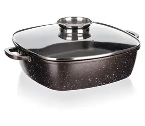 Banquet Premium Dark Brown / Pekáč s poklicí / nepřilnavý povrch / 28 x 28 x 8 cm