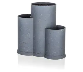 BANQUET Stojan na nože 3v1 Granite Grey / Stojan na nože / žulový design