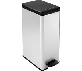 Curver Slim Bin stříbrná / Odpadkový koš / 40 l / pedálový