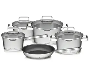 G21 Gourmet Magic Sada nádobí s cedníkem / 9 dílů / nerez