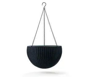 KETER Květináč Hanging Sphere grafitový / Závěsný / O 22 cm, výška 35 cm
