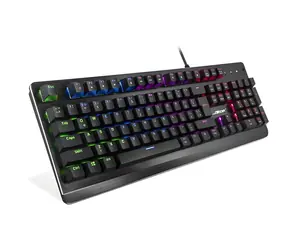 Inter-Tech NK-2000ME černá / Mechanická klávesnice / RGB / USB / DE layout