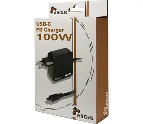 Inter-Tech Argus PD-2100 černá / Nabíječka / USB-C / PD 3.0 / 100W / kabel 1,8m