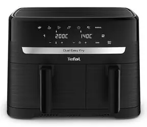 Tefal Dual Easy Fry EY901N černá / Horkovzdušná fritéza / 2700 W / 8,3 l / Dotykové ovládání