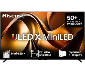 85" Hisense 85UXNQ černá / Televize / QLED / UHD / 120Hz / HDMI / CI+ / LAN / Wi-Fi / DVB-T2&C&S2 / 74W repro