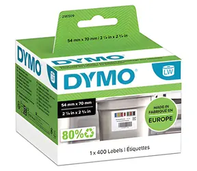 Dymo papírové štítky kontrolní potravinové / 70x54mm / bílé / snímatelné / 400 ks