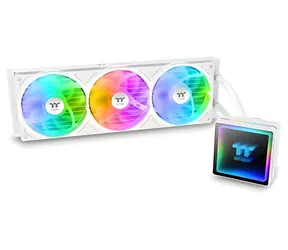 Thermaltake TH360 V3 ARGB Sync bílá / Vodní chlazení CPU / 360 mm / 3x 120mm ventilátor / ARGB / Intel + AMD / 37,8 dB