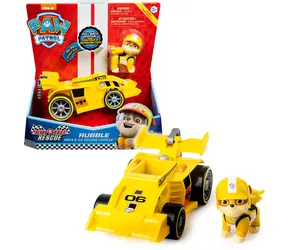 SPIN MASTER Tlapková patrola Závodní auto Race & Go Deluxe Rubble / Natahovací motor / Zvukové efekty / od 3 let