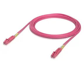 Ubiquiti UACC-OFC-M2-LULU-5M růžová / Optický patch kabel / Multimode OM4 / Duplex LC-LC / 5 m