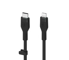 Belkin Flex CAA009bt2MBK černá / Kabel USB-C na Lightning / 2 m / MFi / 15W