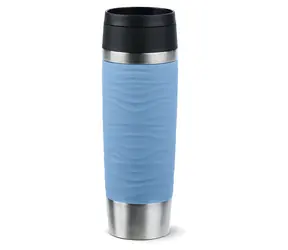 EMSA Termohrnek Travel Mug Waves Grande 0.5l světle modrá / Nerezová ocel / Záruka 5 let