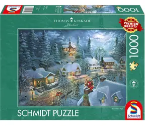 SCHMIDT Puzzle Thomas Kinkade: Santova tichá noc / 1000 dílků / od 12 let