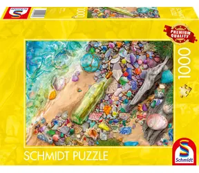 SCHMIDT Svítící puzzle Poklady na pláži / 1000 dílků / od 12 let