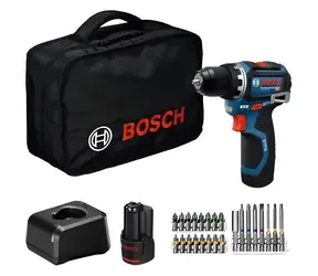 Bosch GSR 12V-32 Professional modrá/černá / Aku vrtací šroubovák / 12V / 32 Nm / 2x aku 2,0 Ah
