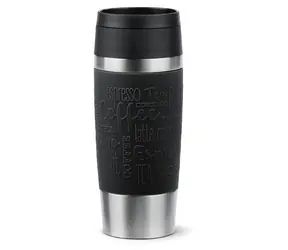 Emsa Travel Mug Classic 0,36 l černá / Termohrnek / nerezová ocel / 4 h teplo, 8 h chlad