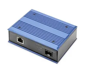 Digitus DN-652104-1 / Mediakonvertor / průmyslový / 10/100/1000Base-TX PoE - 1000Base-FX / DIN lišta