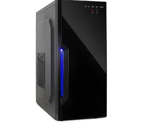 Inter-Tech B-42 černá / Skříň / Midi-Tower / ATX / modré LED podsvícení / bez zdroje