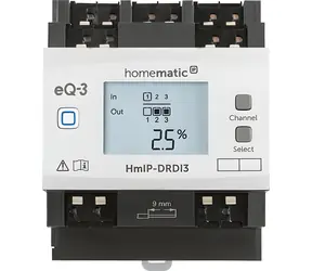 Homematic IP HmIP-DRDI3 / Stmívací akční člen / 3kanálový / Montáž na DIN lištu / Bezdrátové ovládání