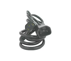 Logo / Prodlužovací napájecí kabel / C13-C14 / 3 m / VDE / černá