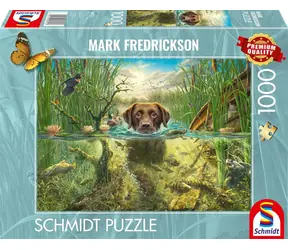 SCHMIDT Puzzle Psí láska: Labrador ve vodě / 1000 dílků / od 12 let
