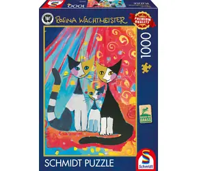 SCHMIDT Puzzle Šťastná kočičí rodina / 1000 dílků / od 12 let